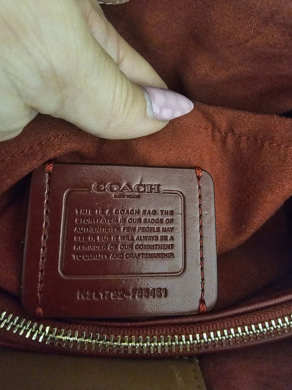 Coach Margot Carryall Signature Patent Leather Satchel - Blush Pink - Picture 5 of 6